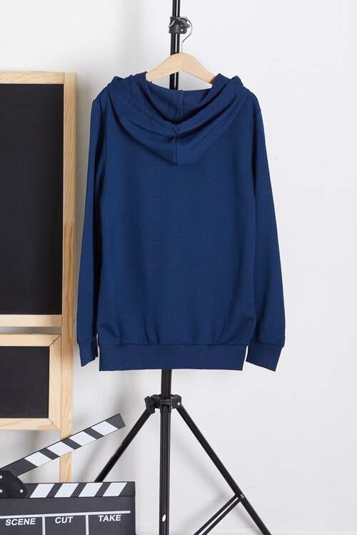 Erkek Çocuk Born Baskılı Kapşonlu Sweatshirt 9-12Yaş 14023