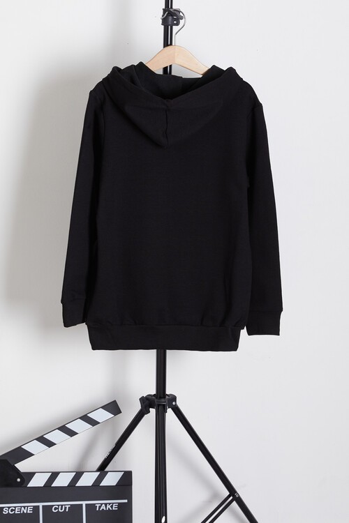 Erkek Çocuk Born Baskılı Kapşonlu Sweatshirt 9-12Yaş 14023