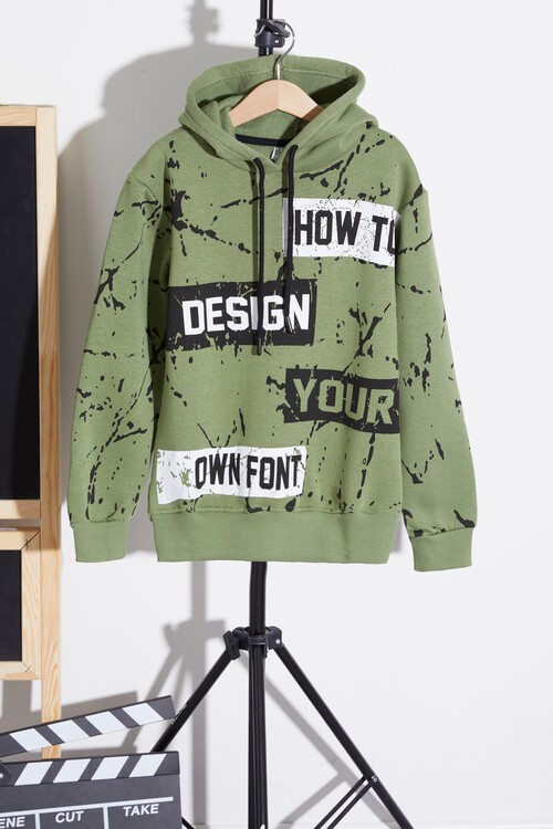 Erkek Çocuk Kapşonlu Sweatshirt 14151