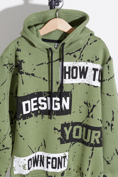 Erkek Çocuk Kapşonlu Sweatshirt 14151