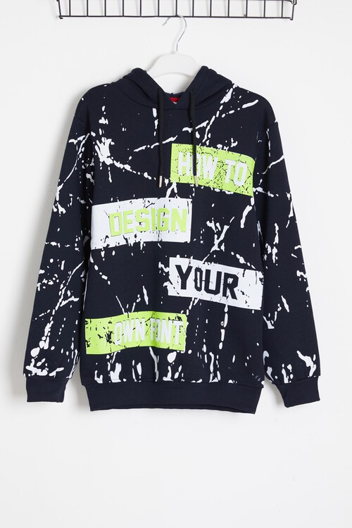 Erkek Çocuk Kapşonlu Sweatshirt 14151