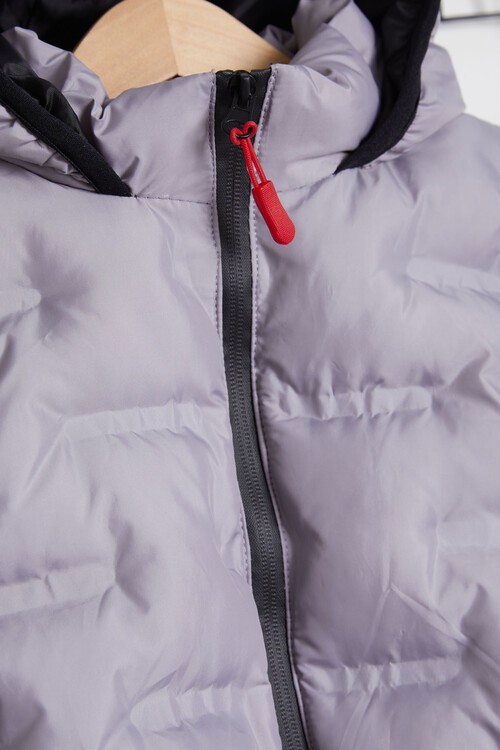 Erkek Çocuk Düz Desen Kapüşonlu Şişme Yelek 14647