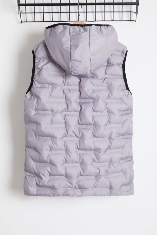 Erkek Çocuk Düz Desen Kapüşonlu Şişme Yelek 14647