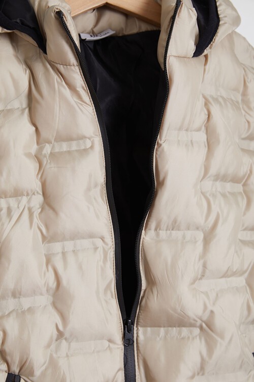 Erkek Çocuk Düz Desen Kapüşonlu Şişme Yelek 14647