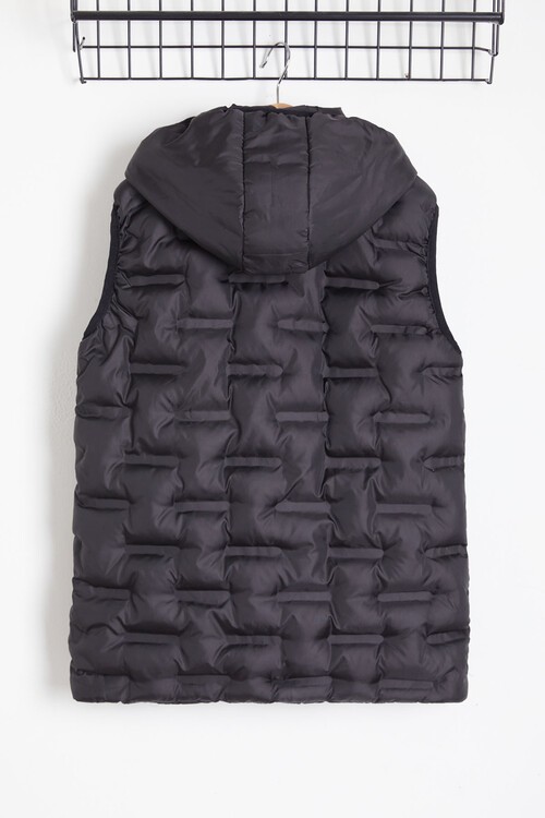 Erkek Çocuk Düz Desen Kapüşonlu Şişme Yelek 14647