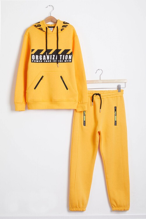 Erkek Çocuk İçi Polarlı Kalın Eşofman Takımı 14168