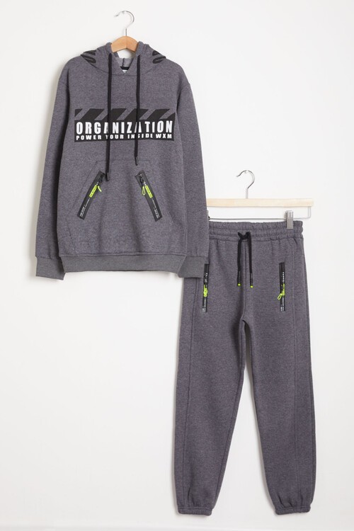 Erkek Çocuk İçi Polarlı Kalın Eşofman Takımı 14168