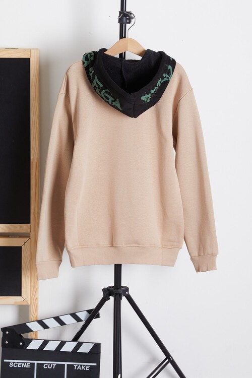 Erkek Çocuk Kapşonlu Kanguru Cepli Sweatshirt 14162