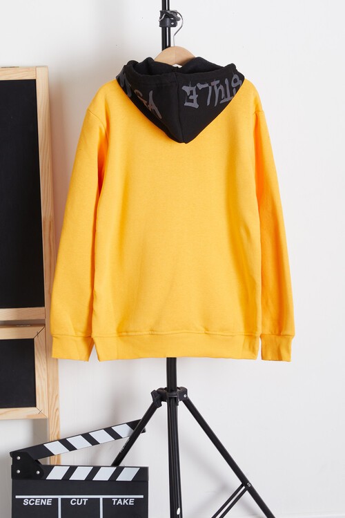 Erkek Çocuk Kapşonlu Kanguru Cepli Sweatshirt 14162