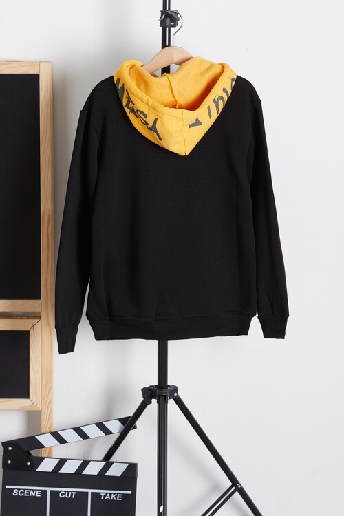 Erkek Çocuk Kapşonlu Kanguru Cepli Sweatshirt 14162