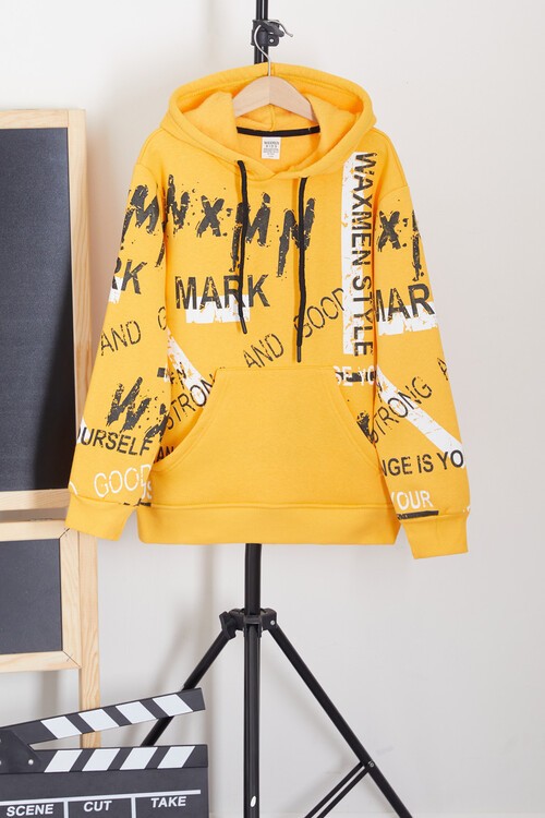 Erkek Çocuk Mark Yazı Baskılı Sweatshirt 9-14 Yaş 14141