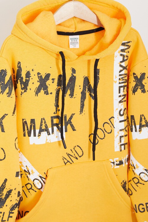 Erkek Çocuk Mark Yazı Baskılı Sweatshirt 9-14 Yaş 14141
