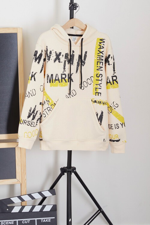Erkek Çocuk Mark Yazı Baskılı Sweatshirt 9-14 Yaş 14141