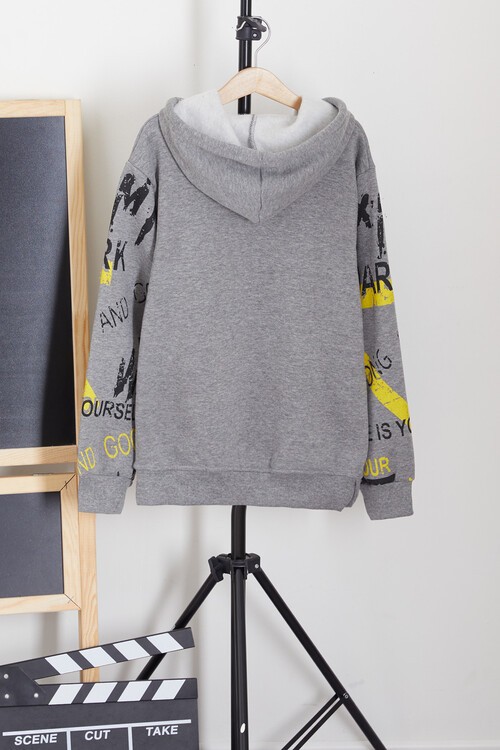 Erkek Çocuk Mark Yazı Baskılı Sweatshirt 9-14 Yaş 14141