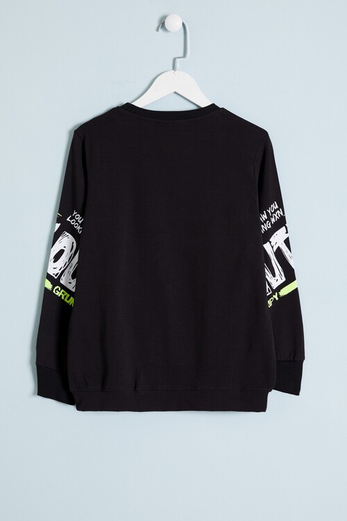 Erkek Çocuk Outwxm Baskılı Sweatshirt 9-14 Yaş 14019
