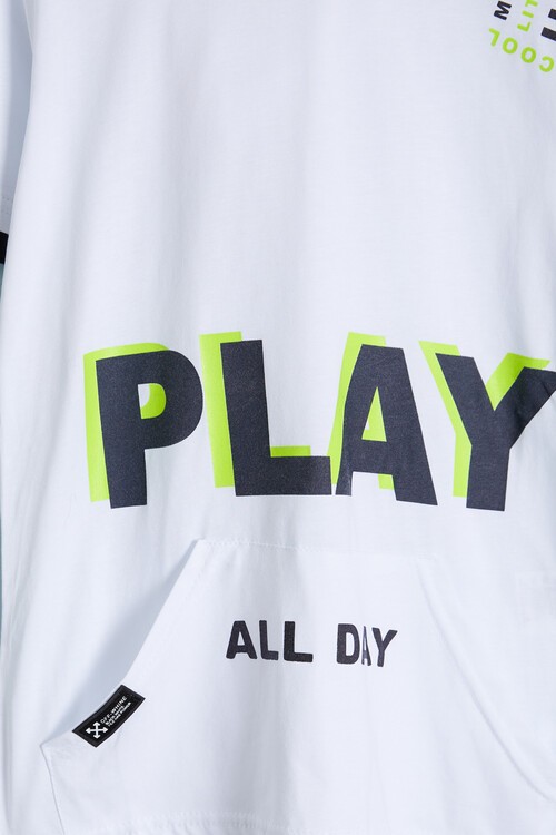 Erkek Çocuk Play Yazı Baskılı Tshirt 9-12 Yaş 14057