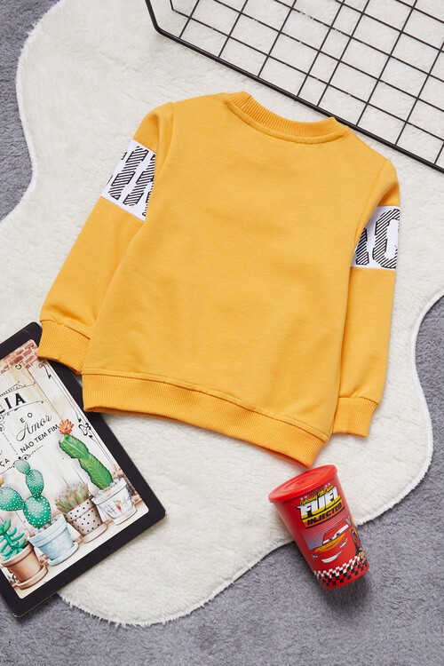 Erkek Çocuk Racing Baskılı Uzun Kol Sweatshirt 1-4 Yaş 13318