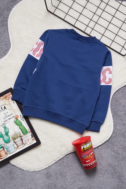 Erkek Çocuk Racing Baskılı Uzun Kol Sweatshirt 1-4 Yaş 13318