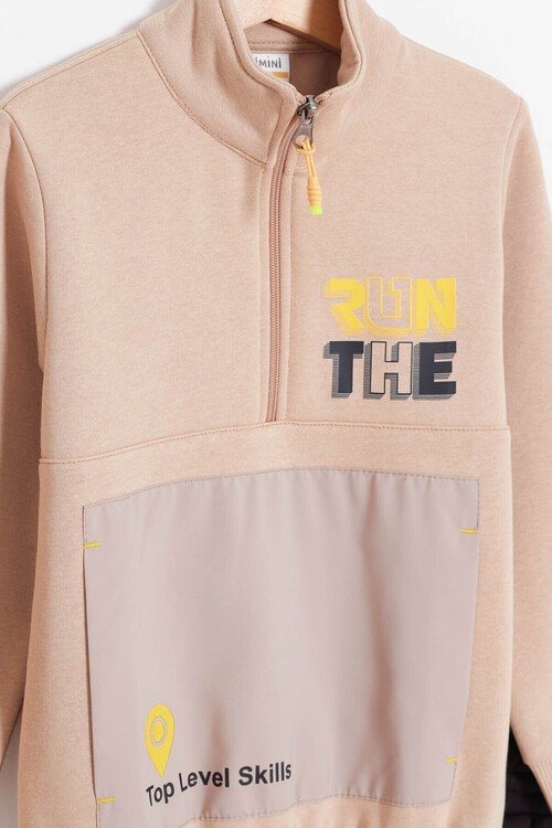 Erkek Çocuk Yazı Baskılı Polarlı Kalın Eşofman Takım 14622