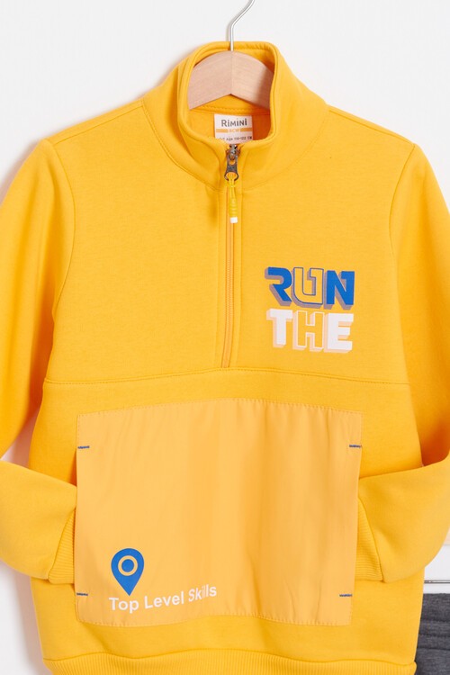 Erkek Çocuk Yazı Baskılı Polarlı Kalın Eşofman Takım 14622