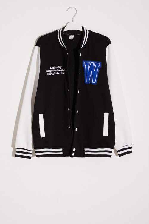 Erkek Çocuk Yazı Nakışlı Kolej Ceket 14645