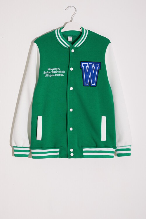 Erkek Çocuk Yazı Nakışlı Kolej Ceket 14645