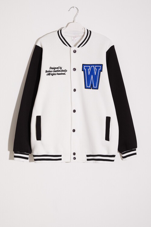 Erkek Çocuk Yazı Nakışlı Kolej Ceket 14645