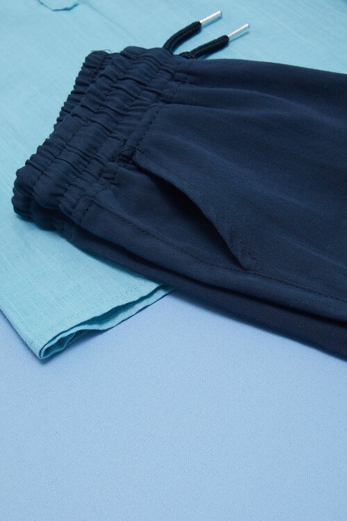 Erkek Çocuk Yeşil Gömlek ve Pantolonlu 2li Takım 15129