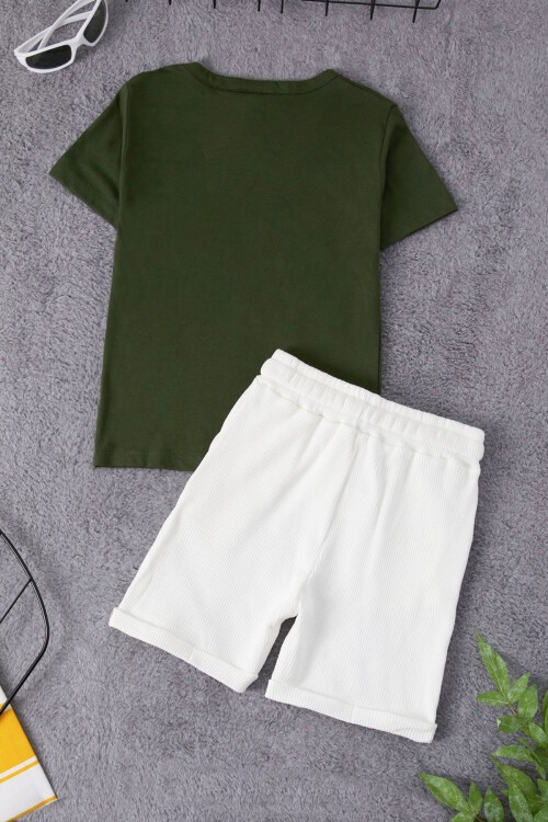 Haki Erkek Çocuk Şortlu Takım 15369