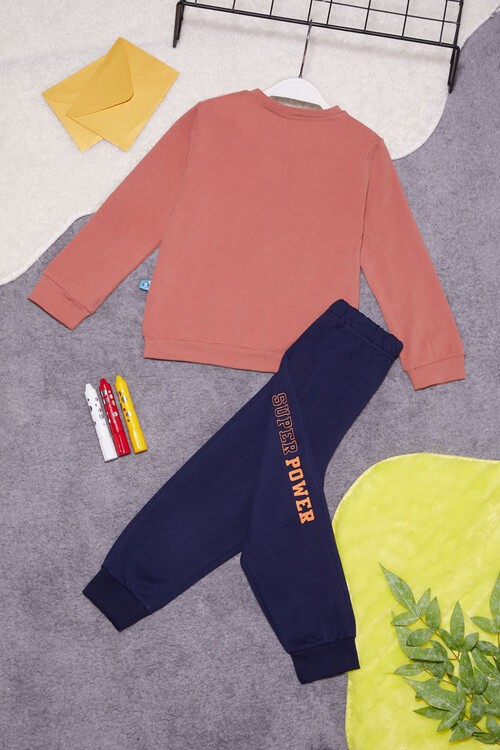 Kaplan Baskılı Kolları Yazılı Erkek Bebek Takım 14998