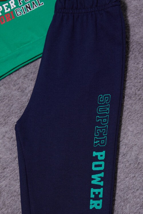 Kaplan Baskılı Kolları Yazılı Erkek Bebek Takım 14998