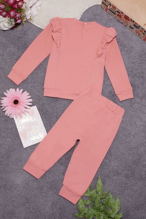 Kelebek Baskılı Simli Kız bebek Eşofman Takımı 14999