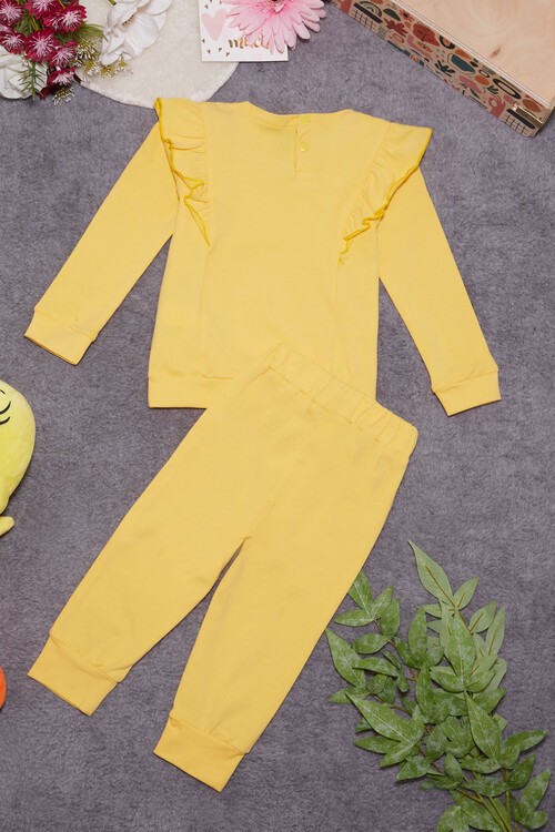 Kelebek Baskılı Simli Kız bebek Eşofman Takımı 14999