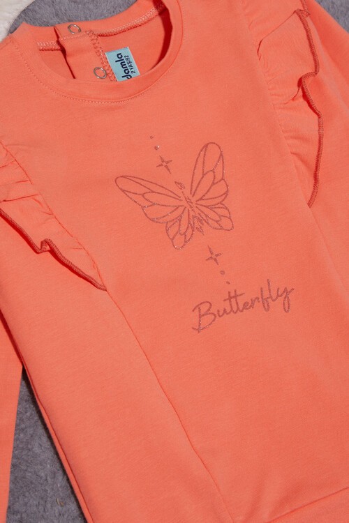 Kelebek Baskılı Simli Kız bebek Eşofman Takımı 14999