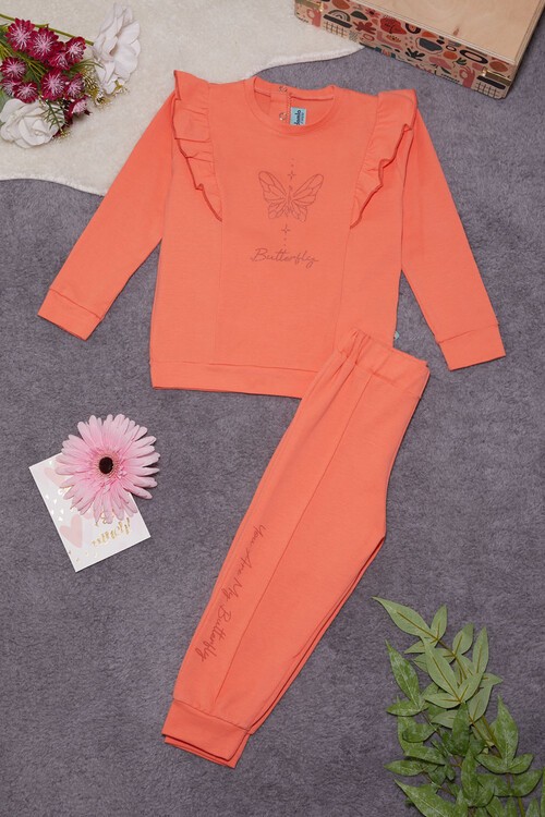 Kelebek Baskılı Simli Kız bebek Eşofman Takımı 14999