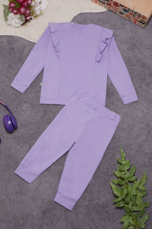 Kelebek Baskılı Simli Kız bebek Eşofman Takımı 14999