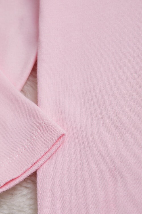 Kız Bebek Pembe Uzun Kollu Çıtçıtlı Badi 14986
