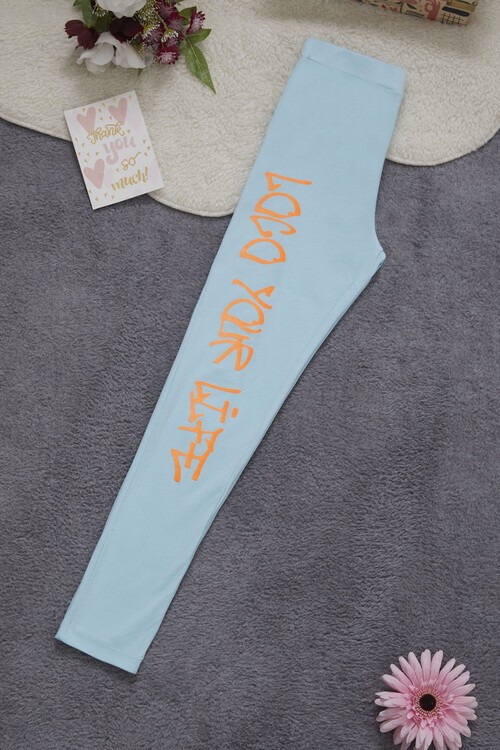 Kız Çocuk Baskılı Tayt 10-15 Yaş 13967