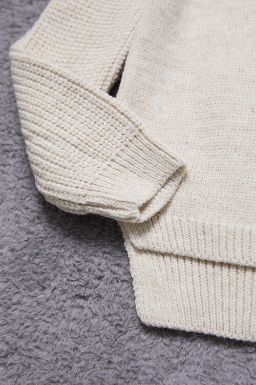 Kız Çocuk Cep Ayıcıklı Triko Kazak 14641