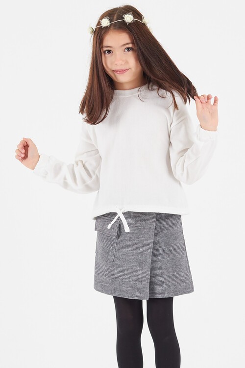 Kız Çocuk Etekli Bluzlu Takım 4-12 Yaş 14636