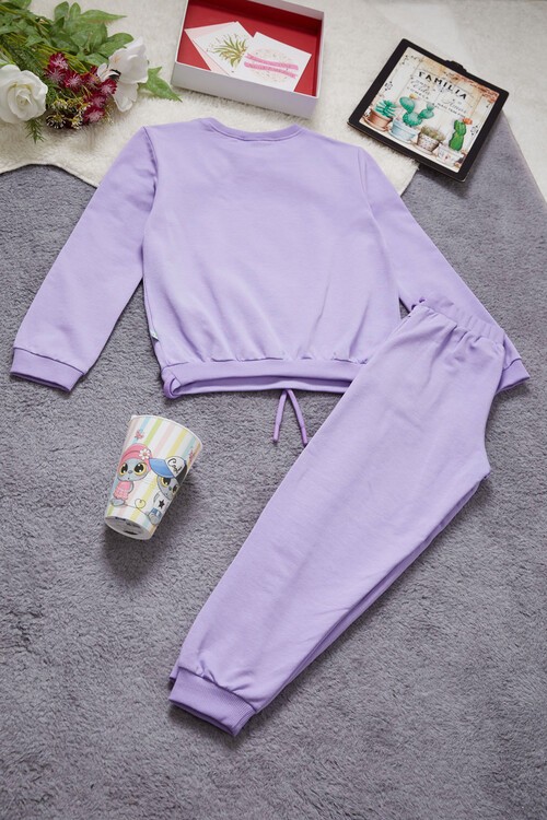 Kız Çocuk Fearless Yazı Baskılı Eşofman Takımı 14975