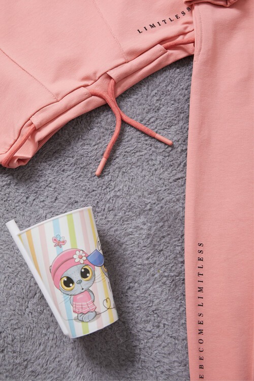 Kız Çocuk Fearless Yazı Baskılı Eşofman Takımı 14975