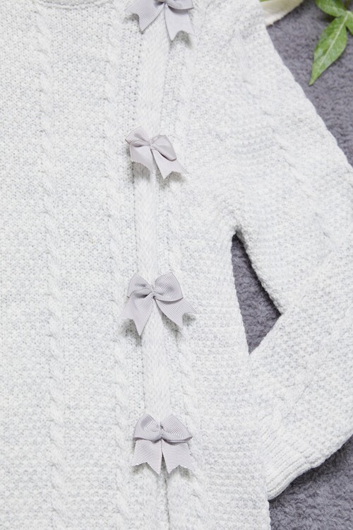 Kız Çocuk Fiyonklu Triko Kazak 14642