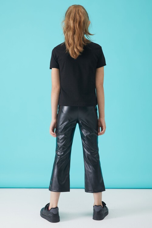 Kız Çocuk İncili T-shirt ve Taytlı Takım 15103