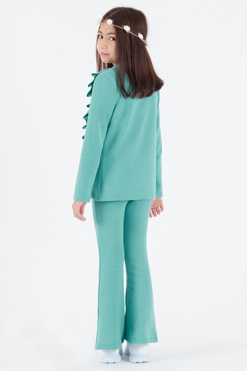 Kız Çocuk İspanyol Paça Fırfırlı Takım 14637