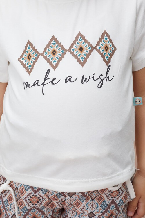 Kız Çocuk Kare Desenli Bluz ve Pantolonlu 2li Takım 15135