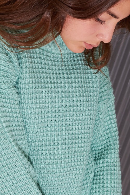 Kız Çocuk Örgülü Boğazlı Triko Kazak 14623