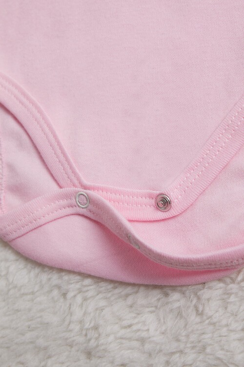 Kız bebek Pembe Uzun Kollu Çıtçıtlı Badi 14670