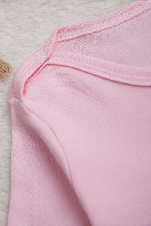 Kız bebek Pembe Uzun Kollu Çıtçıtlı Badi 14670