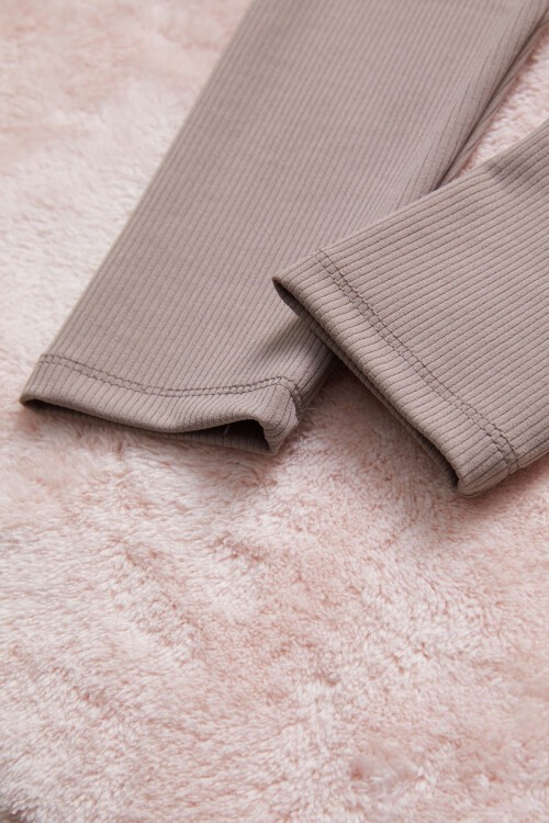 Krem Fitilli Kız Çocuk Tayt 15339